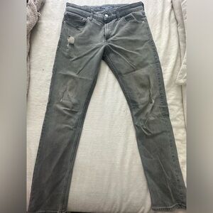 Calvin Klein Grey Slim Distressed denim